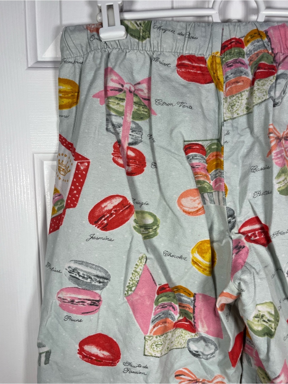 Nick & Nora Light Mint Pajama Pants with Colorful Macaron - Small - Picture 7 of 13